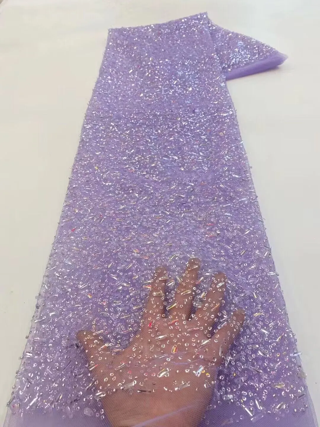 Handmade Beaded Lace Fabric(pic4) Handmade Beaded Lace Fabric(pic4)