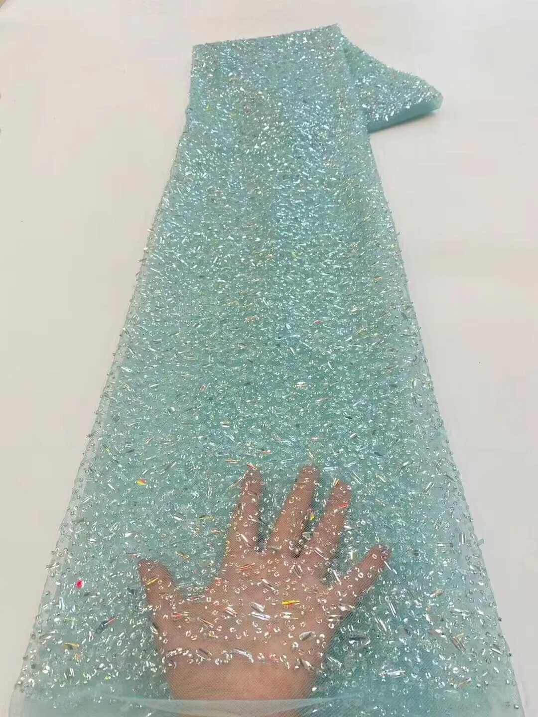 Handmade Beaded Lace Fabric(pic6) Handmade Beaded Lace Fabric(pic6)