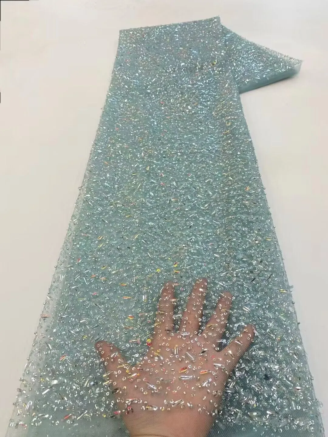 Handmade Beaded Lace Fabric(pic8) Handmade Beaded Lace Fabric(pic8)