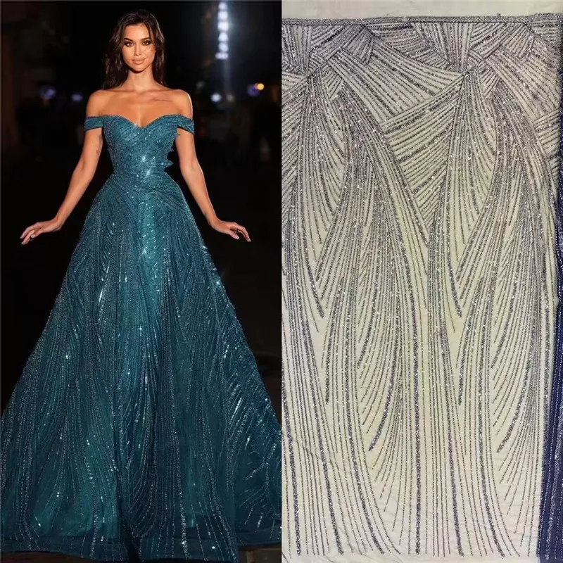 Beaded Lace Fabric Wedding Dress Fabric(pic1) Beaded Lace Fabric Wedding Dress Fabric(pic1)