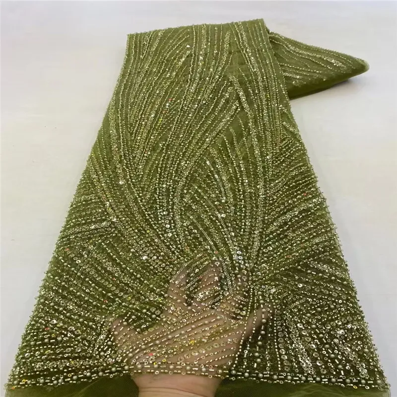 Beaded Lace Fabric Wedding Dress Fabric(pic5) Beaded Lace Fabric Wedding Dress Fabric(pic5)