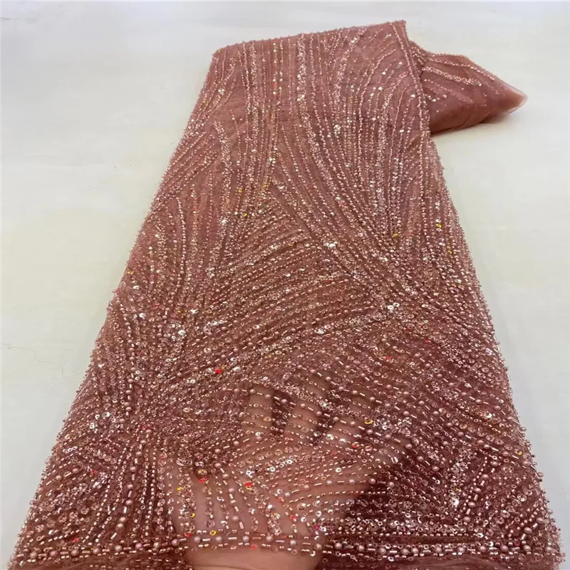 Beaded Lace Fabric Wedding Dress Fabric(pic4) Beaded Lace Fabric Wedding Dress Fabric(pic4)