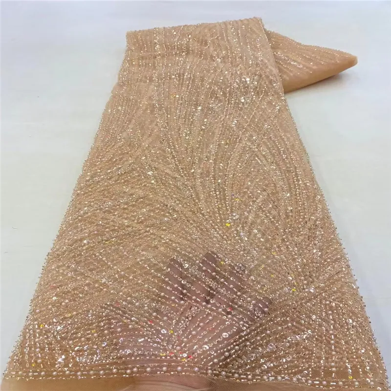 Beaded Lace Fabric Wedding Dress Fabric(pic8) Beaded Lace Fabric Wedding Dress Fabric(pic8)