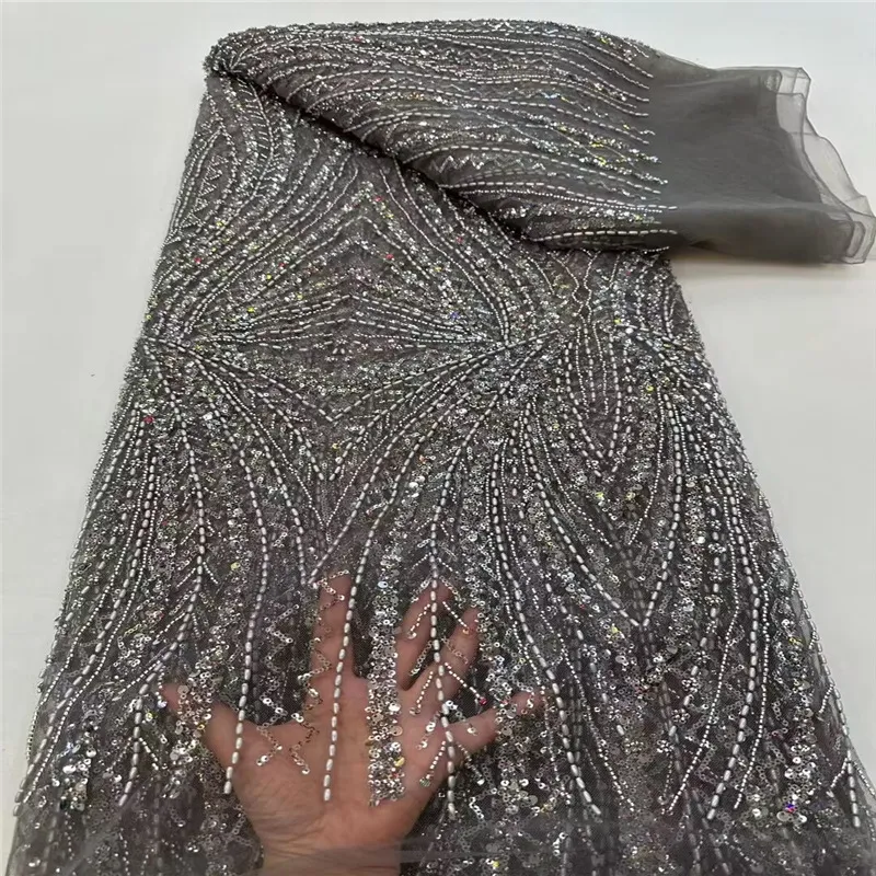 Beaded Lace Faric Wedding Dress Fabric(pic8) Beaded Lace Faric Wedding Dress Fabric(pic8)