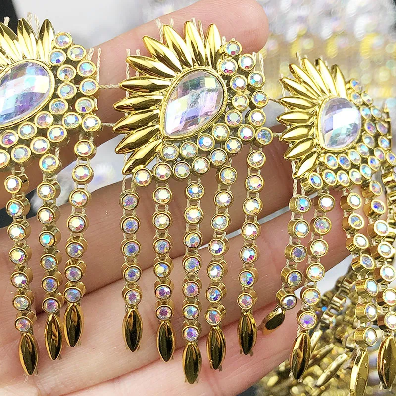 &nbsp;6.5cm Wide Plastic Rhinestone Trim for Carnival Costume Design(pic4)