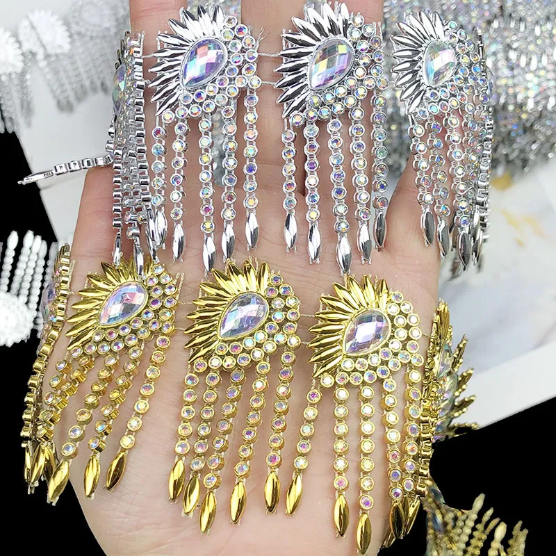 &nbsp;6.5cm Wide Plastic Rhinestone Trim for Carnival Costume Design(pic3)