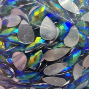 16*30 Teardrop Rhinestone Checkboard Cut