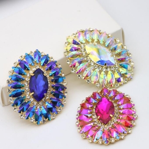 AB Color Rhinestone Applique For Cosstum