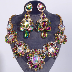 Rhinestone Necklace Rhinestone Earring J