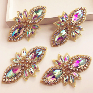 Infinity Beaded Motif Rhinestone Appliqu