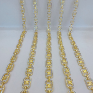 Alloy Rhinestone Chain 