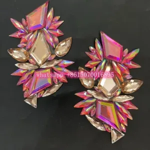 Pink AB Rhinestone Applique