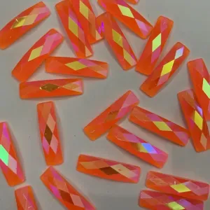 9*26  7*26  Orange Rectangle Resin Rhine