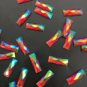 6*18 Red AB Resin Rhinestone 