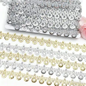  Plastic Rhinestone Trim 2.5cm