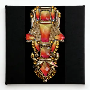 Two Tones Hot Fix Rhinestone Applique 