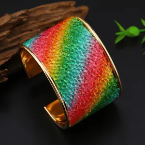 Women's Wide Open Bangle Cuff 