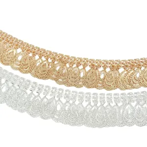 Handmade Metallic Chain with F