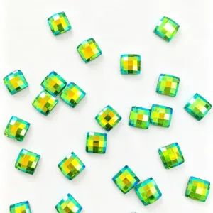 14mm Green AB Resin Rhinestone