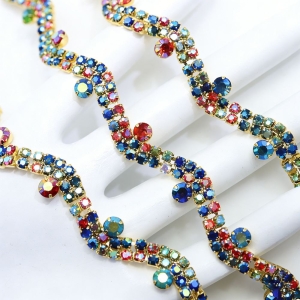 Rhinestone Chain Colorful Stone